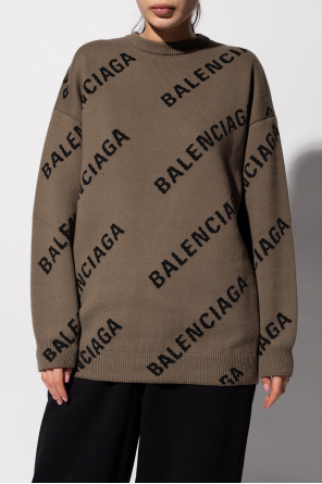 Balenciaga sweatshirt womens sales brown